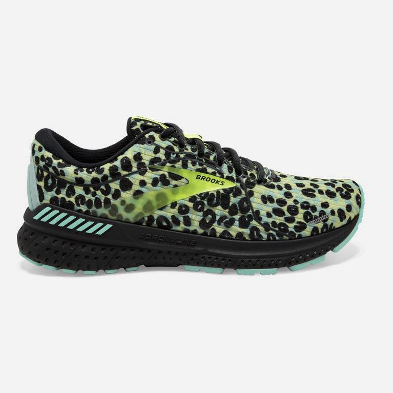 Brooks Adrenaline Gts 21 Women's Road Running Shoes UK Clearance - Ocean/Black/Nightlife/Camo (GWBDI